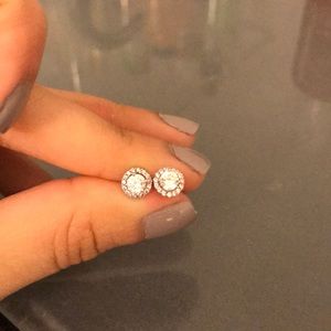 14k white gold earrings